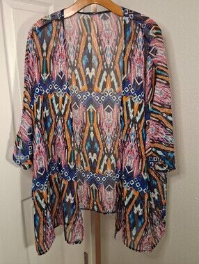 Patterned Sheer Cardigan Large